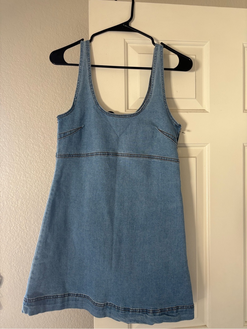 Princess Polly Light Blue Denim Tank Mini Dress